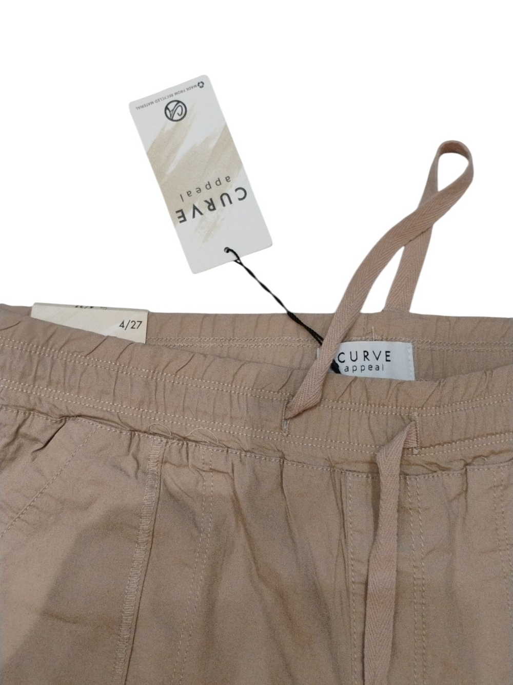 Curve Appeal Roll-Cuff Pants in Tan SZ 4 NWT - Picture 3 of 5